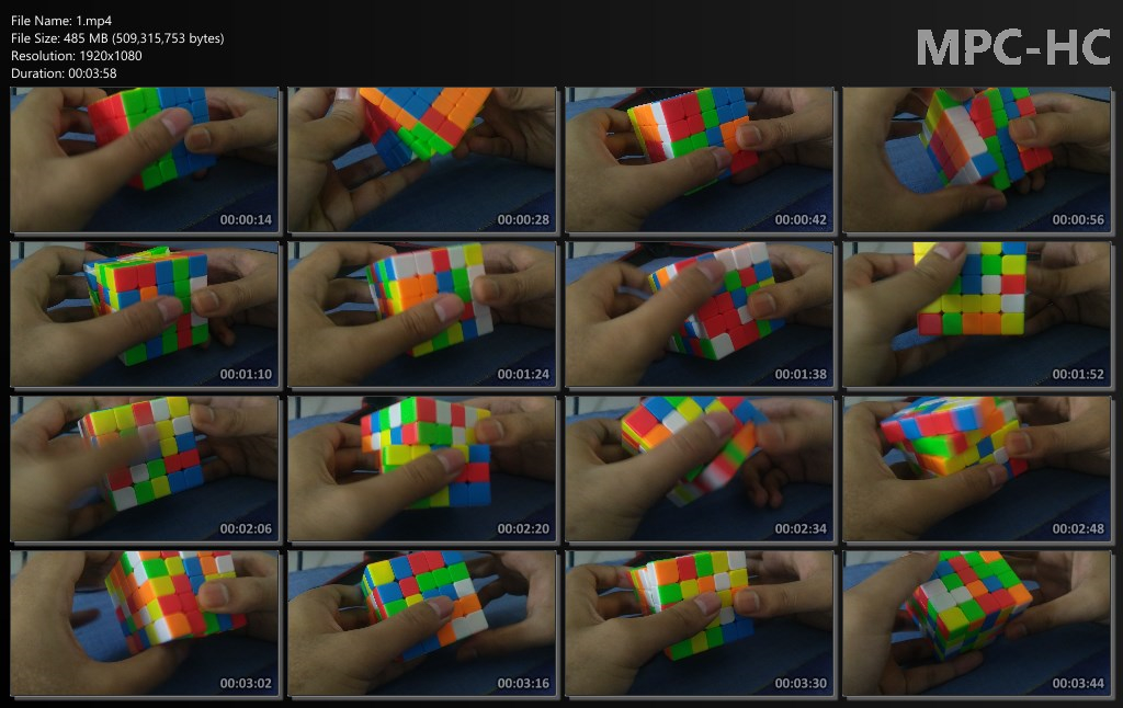 MPC-HC dark theme with seekbar thumbnail preview